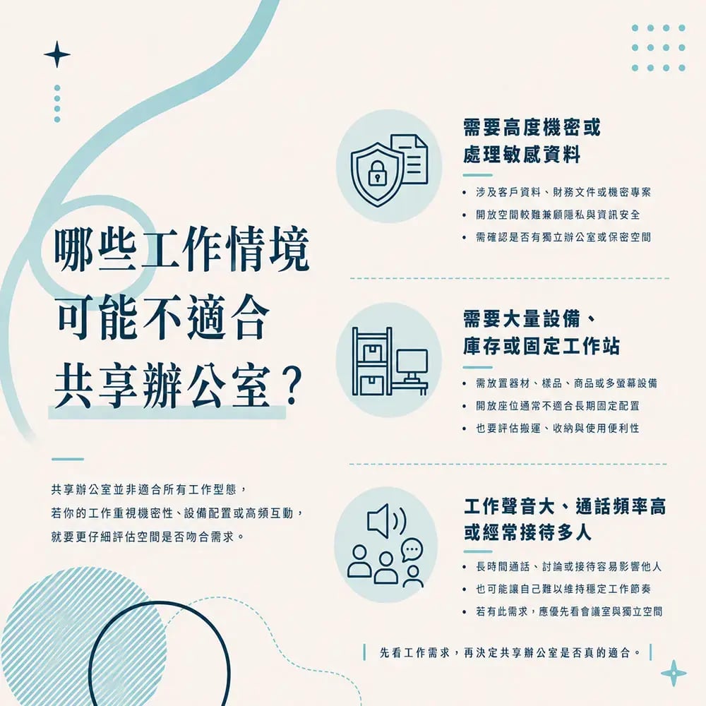 你的工作真的適合共享辦公室嗎-哪些工作情境可能不適合共享辦公室--道騰共享平台